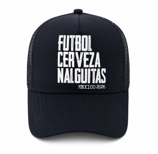 Crvza - Gorra Negra Fútbol, cerveza & nalguitas